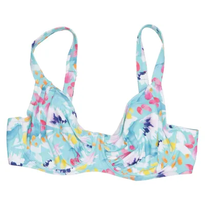 Bikini top (Blue, Multicolored) from Beachwear by Damella Elastane, Polyamide