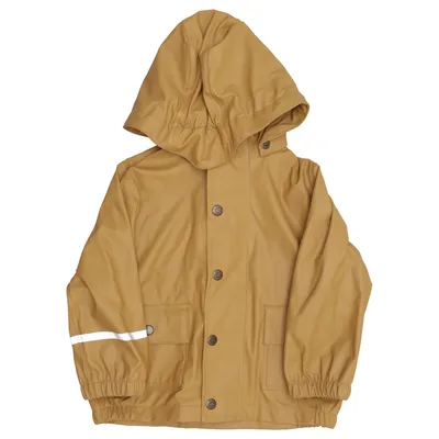 Regenjack (Bruin) van Mikk-line Polyurethaan, Gerecycled polyester