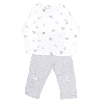 Pyjama (Wit, Grijs, Meerkleurig) van Tex Baby Organisch katoen