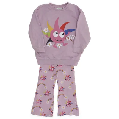 Set (Rosa, Flerfärgad) från Babblarna x KappAhl Bomull, Elastan