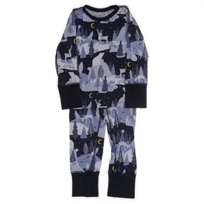 Pyjamas (Blå, Svart, Vit, Flerfärgad) från Polarn O. Pyret Elastan, Ekologisk bomull