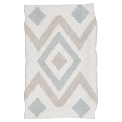 Cushion cover (White, Gray, Blue) from Gözze Cotton, Polyester