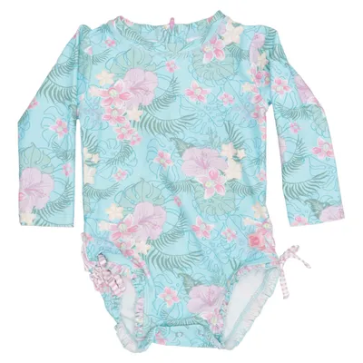 UV beschermende kleding (Blauw, Meerkleurig) van Ruffle Butts Elastaan, Polyamide