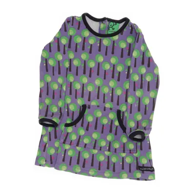 Klänning (Lila, Flerfärgad) från Villervalla Bomull, Elastan