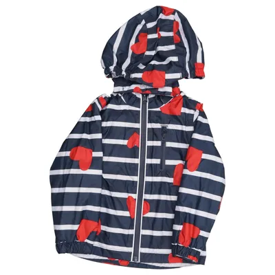 Regenjacke (Blau, Weiß, Rot) von Pocopiano Baumwolle, Polyester