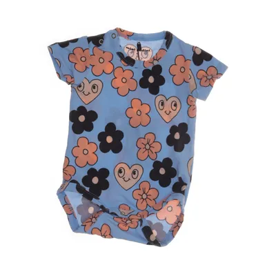 Body (Blå, Flerfärgad) från Mini Rodini Elastan, Ekologisk bomull