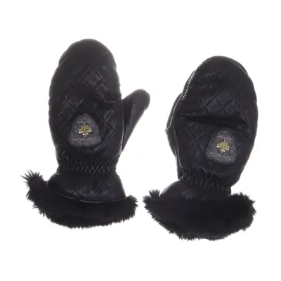 Mittens (Black) from Canada Snow Leather, Polyester