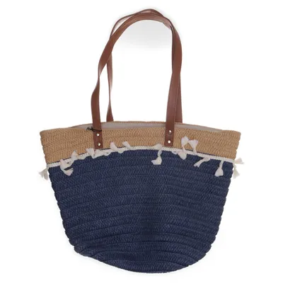 Beach bag (Blue, Beige, Brown)
