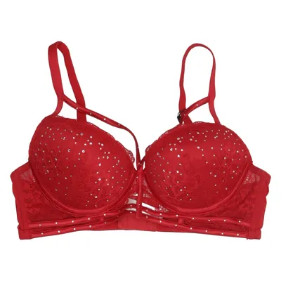 Bra (Red) from SUWEN Elastane, Polyamide