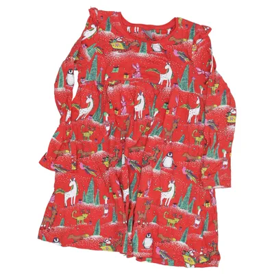 Dress (Red, Multicolored) from Next Cotton