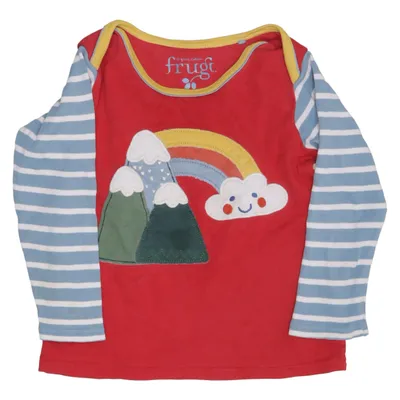 Lange mouwen shirt (Rood, Blauw, Meerkleurig) van Frugi Organisch katoen