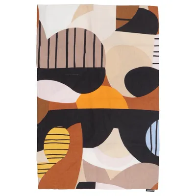 Housse de coussin (Beige, Marron, Multicolore) de Marimekko Coton, Lin