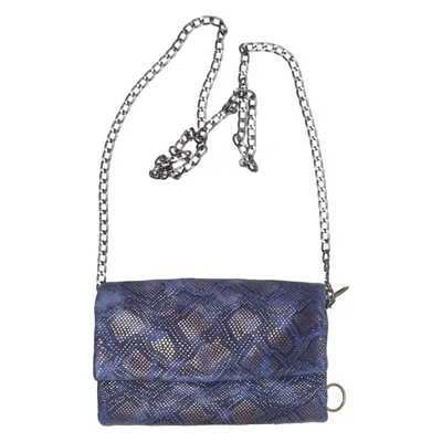 Aftonväska (Blå, Guldfärgad) från Etui Bags Skinn