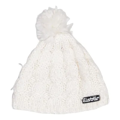 Pompon muts (Wit) van Eisbär Acryl, Merinowol, Polyester