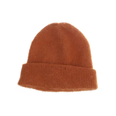 Beanie (Oranje) van Mango Elastaan, Polyamide, Polyester, Wol