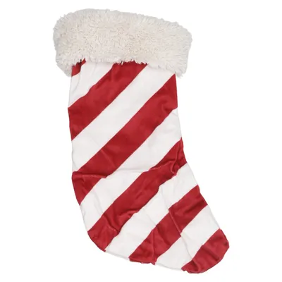 Weihnachtsstrumpf (Rot, Weiß) von H&M Home Polyester