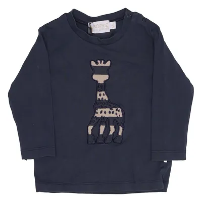 T-shirt à manches longues (Bleu) de Sophie La Girafe Coton, Élasthane