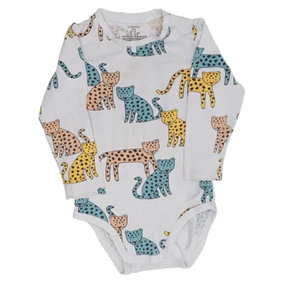 Body (Beige, Flerfarvet) fra Lindex Baby Bomuld, Elastan