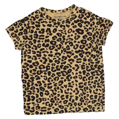 T-shirt (Gul, Sort) fra The Striped Cat Elastan, Økologisk bomuld