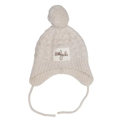 Bobble hat (Beige) from Little Jalo Merino wool
