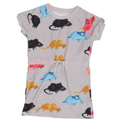 Dress (Gray, Multicolored) from Mini Rodini Elastane, Organic cotton