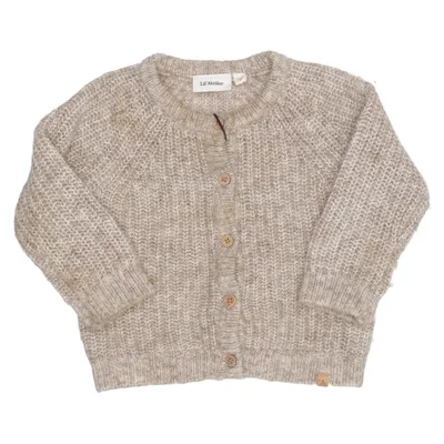 Strickjacke (Beige) von Lil' Atelier Bio-Baumwolle