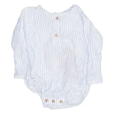 Body (Bleu, Blanc) de Zara Coton, Lin