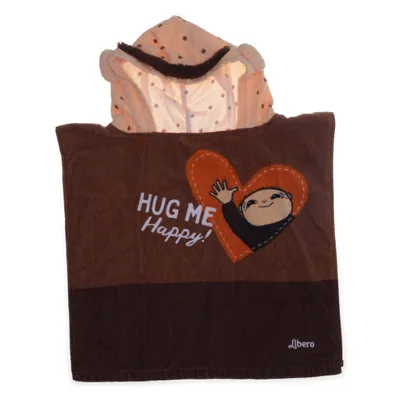 Badcape (Brun) från Libero Bomull