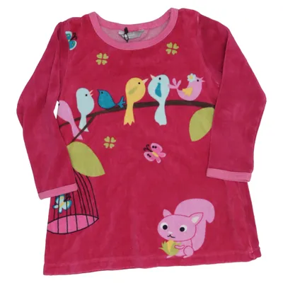 Kjole (Pink, Flerfarvet) fra Kids by Lindex Bomuld, Polyester