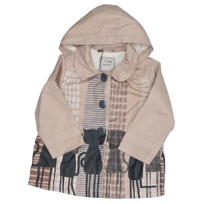 Regnfrakke (Beige, Sort, Flerfarvet) fra Next Bomuld, Polyester