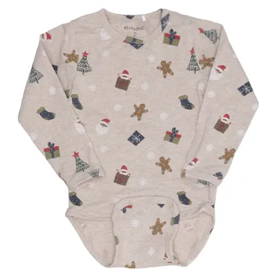 Body (Beige, Multicolore) de Minymo Coton, Élasthane, Polyester