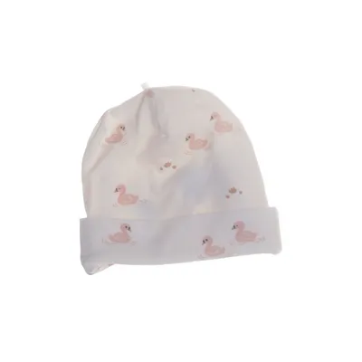 Beaniemössa (Vit, Rosa) från Lindex Newborn Bomull, Elastan
