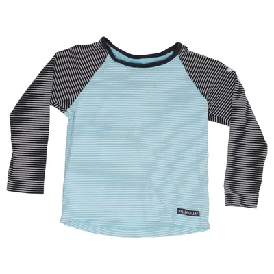 Lange mouwen shirt (Blauw, Zwart, Wit) van Villervalla Katoen, Elastaan