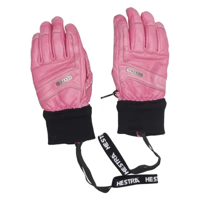 Læderhandsker (Pink) fra Hestra Læder, Polyester