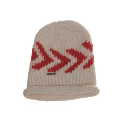 Beanie (Beige, Red) from WooLife Wool