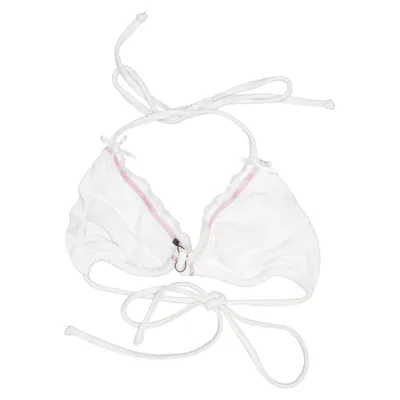 Bikini top (Wit, Roze) van Frankies Bikinis Elastaan, Nylon