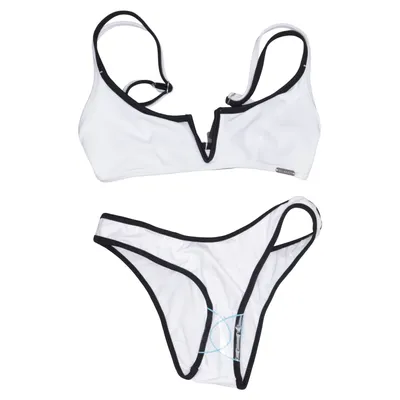 Bikini (Wit, Zwart) van Free Society Elastaan, Polyamide, Polyester