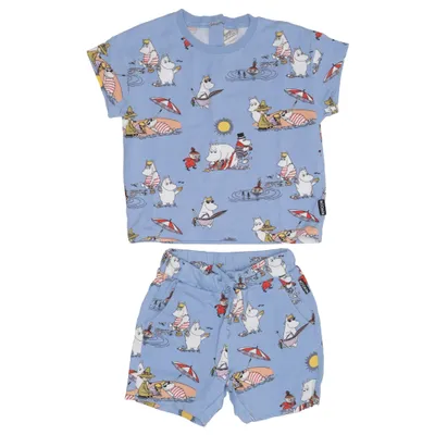 Set (Blue, Multicolored) from Moomin by Lindex Cotton, Elastane