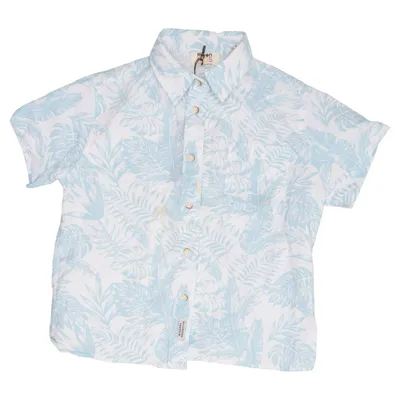 Chemise à manches courtes (Bleu, Blanc) de Koton Kids Coton