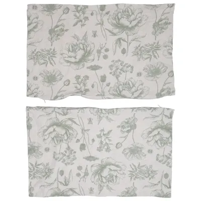 Housse de coussin (Beige, Vert) de H&M Home Coton, Lin