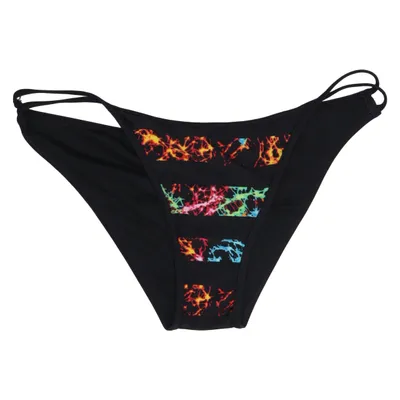Bikiniunderdel (Sort, Flerfarvet) fra Warp Elastan, Polyamid, Polyester
