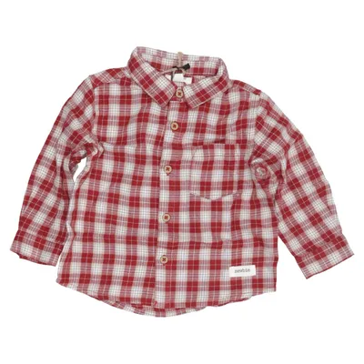 Flannel skjorte (Rød, Beige) fra Newbie by KappAhl Bomuld