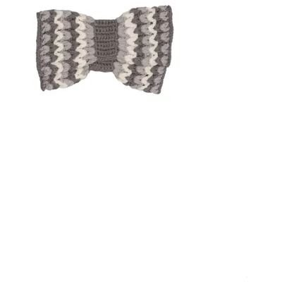 Bandeau à cheveux (Gris, Blanc) de Caterina Bertini Laine