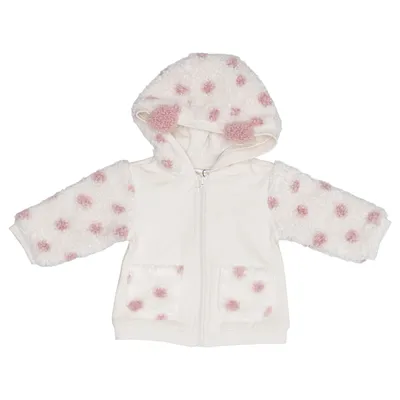Hoodie (White, Pink, Multicolored) from Mayoral Newborn Cotton, Elastane, Polyester