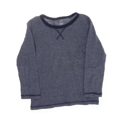 Långärmad t-shirt (Blå) från H&M Basic Bomull