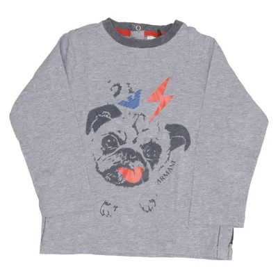 Long sleeve T-shirt (Gray) from Armani Baby Cotton