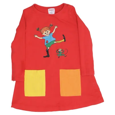 Jurk (Pippi Långstrump x Martinex) van Pippi Långstrump Katoen, Elastaan