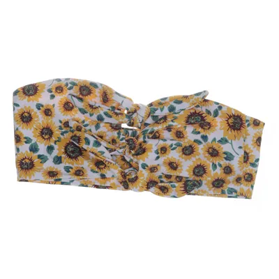 Bikini top (Yellow, White, Multicolored) from Zaful Elastane, Polyamide