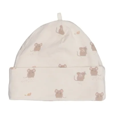 Bonnet (Beige) de Lindex Newborn Coton, Élasthane