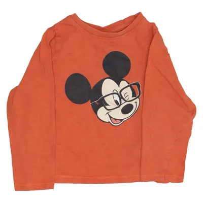 Langærmet t-shirt (Orange) fra Disney Mickey Mouse Bomuld